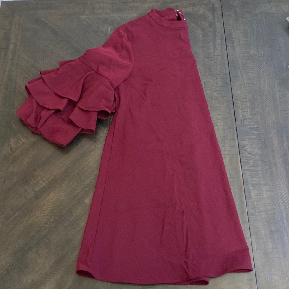 Laundry By Shelli Segal Burgundy Dress
